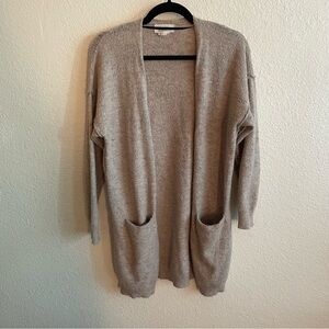 By Anthropologie Tan Open Front Cardigan